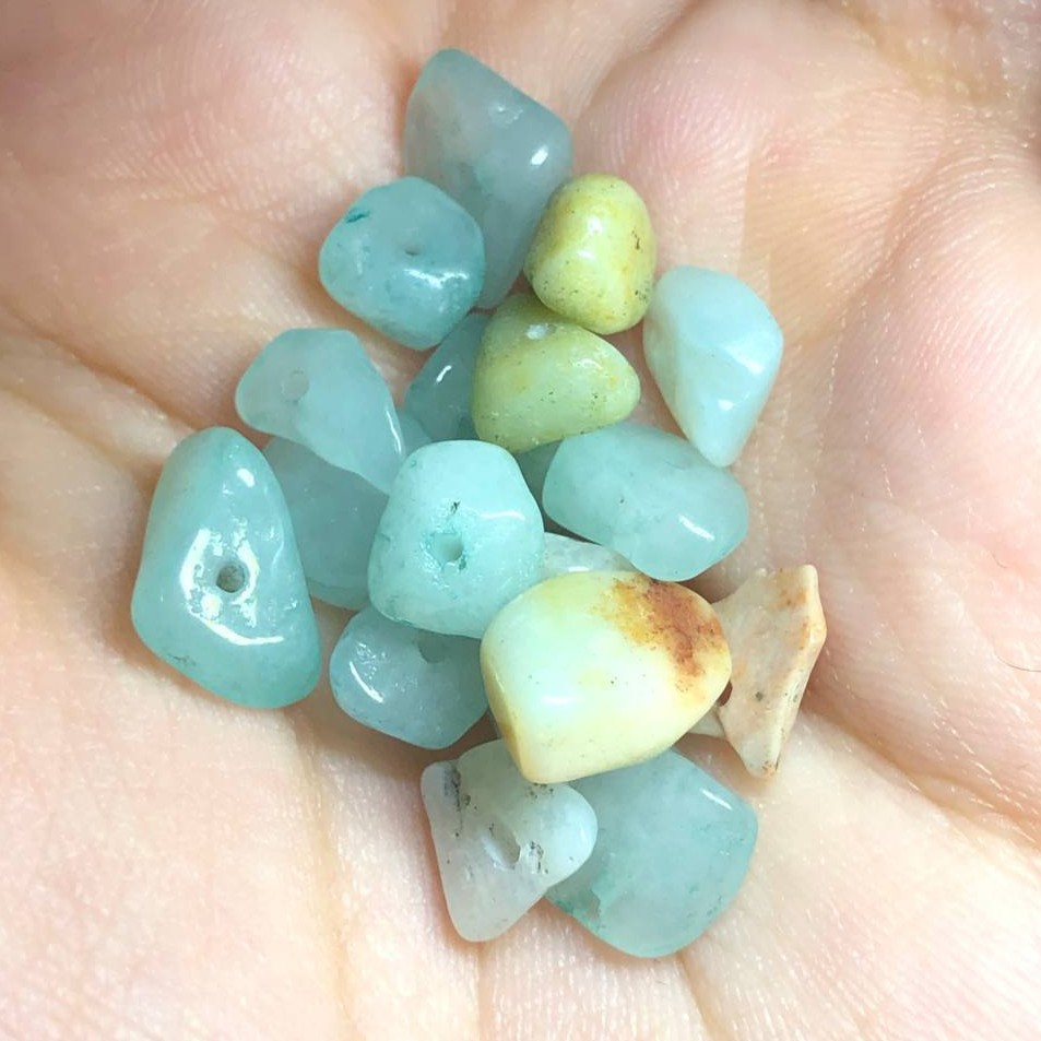 مهره سنگ دفرمه آکومارین 
 کد288