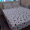 سرویس ملحفه مدل کشدوز niki04.25 طرح ستاره کد 120 یک نفره دو تکه