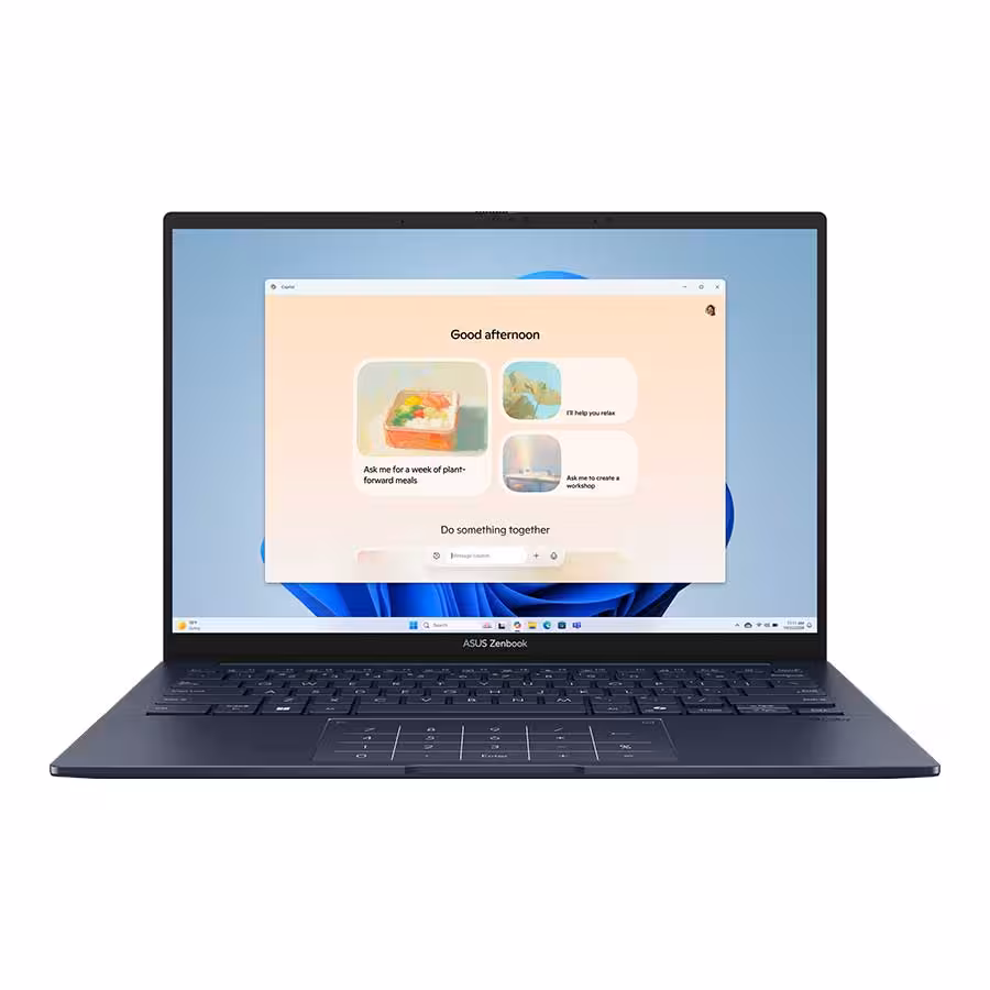 لپ تاپ 14 اینچی ایسوس ZenBook 14 UX3405CA با پردازنده Core Ultra 9 285H، رم 32GB، حافظه 1TB SSD و گرافیک Intel Arc.