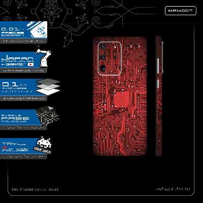 برچسب پوششی ماهوت مدل Red Printed Circuit Board-FullSkin مناسب برای گوشی موبایل سامسونگ Galaxy S20 Ultra