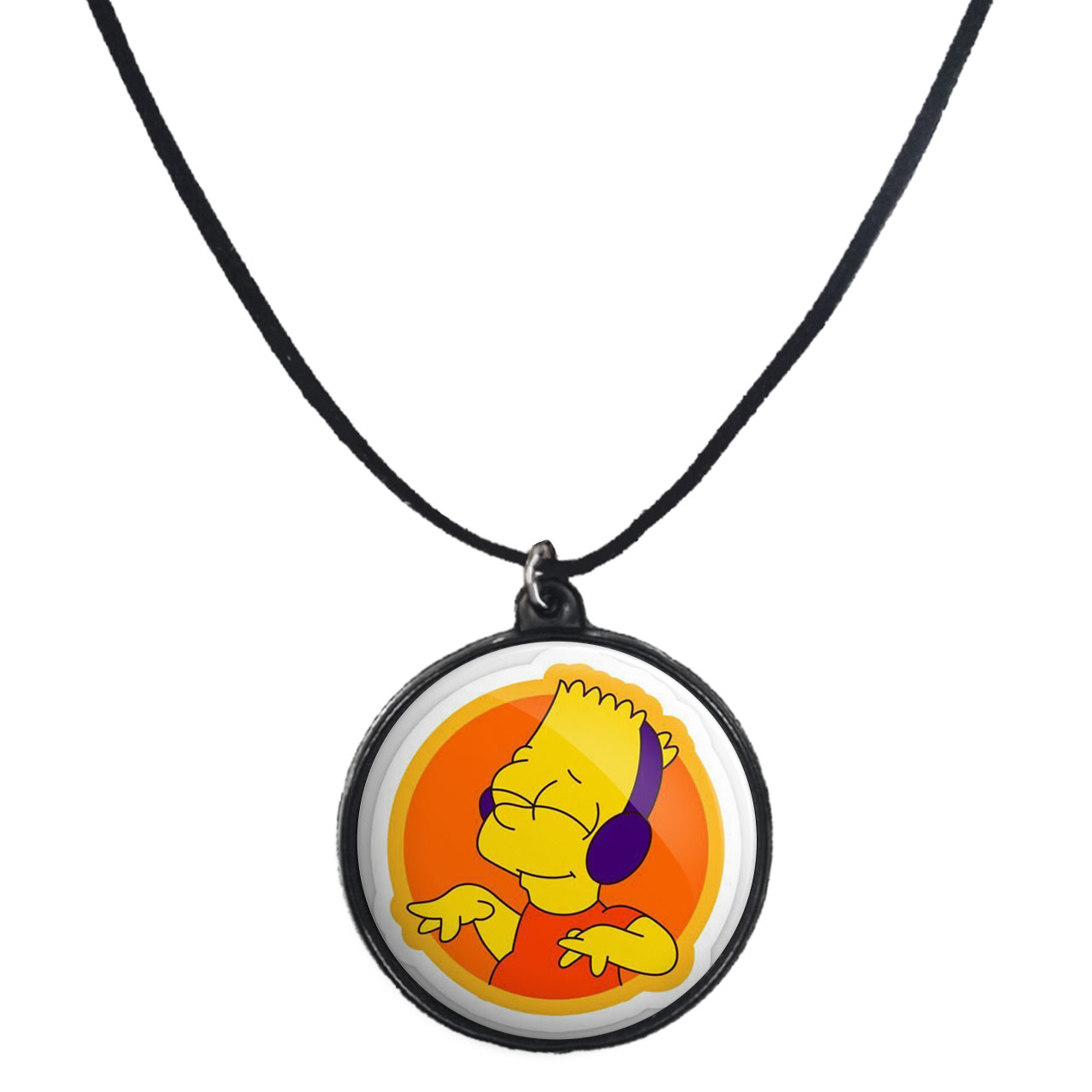 گردنبند پرمانه طرح سیمپسون ها کد pmb.21289 مدل دو طرفه