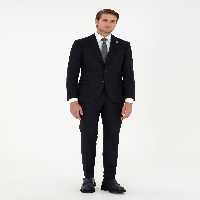 کت و شلوار مردانه سرمه ای پیرکاردین - فروشگاه لباس شهرمون