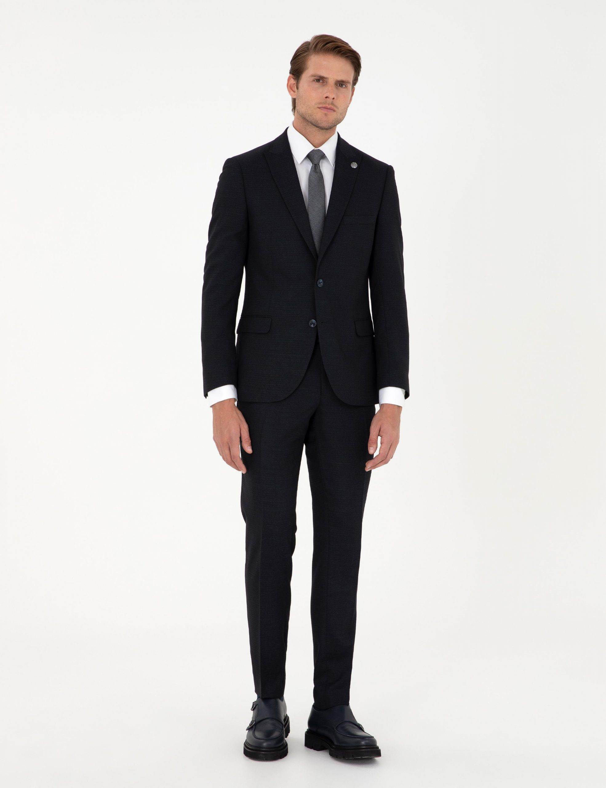 کت و شلوار مردانه سرمه ای پیرکاردین - فروشگاه لباس شهرمون