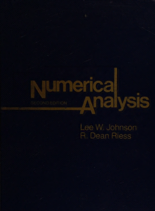 خرید و دانلود نسخه کامل کتاب Numerical Analysis BY Riess - Pdf