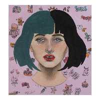 نقاشی مداد رنگی مدل ملانی مارتینز کد 02