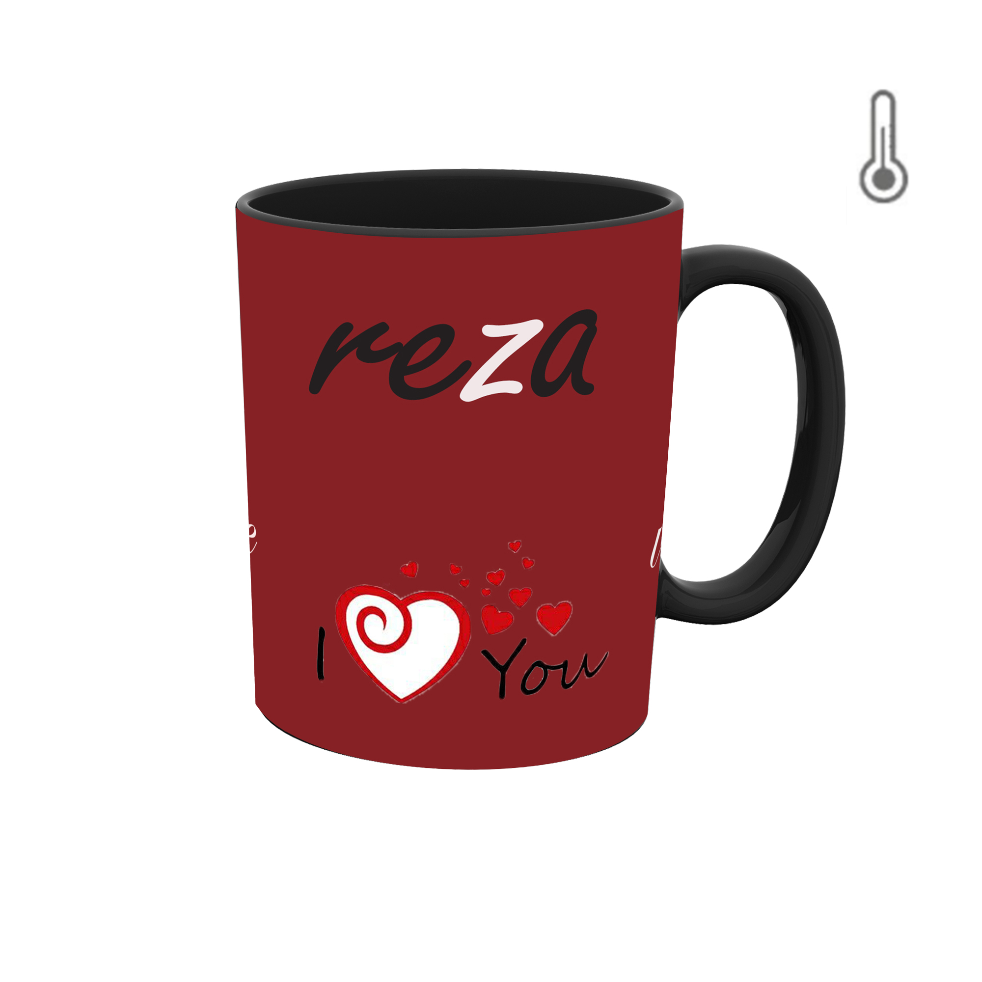 ماگ حرارتی طرح اسم رضا 