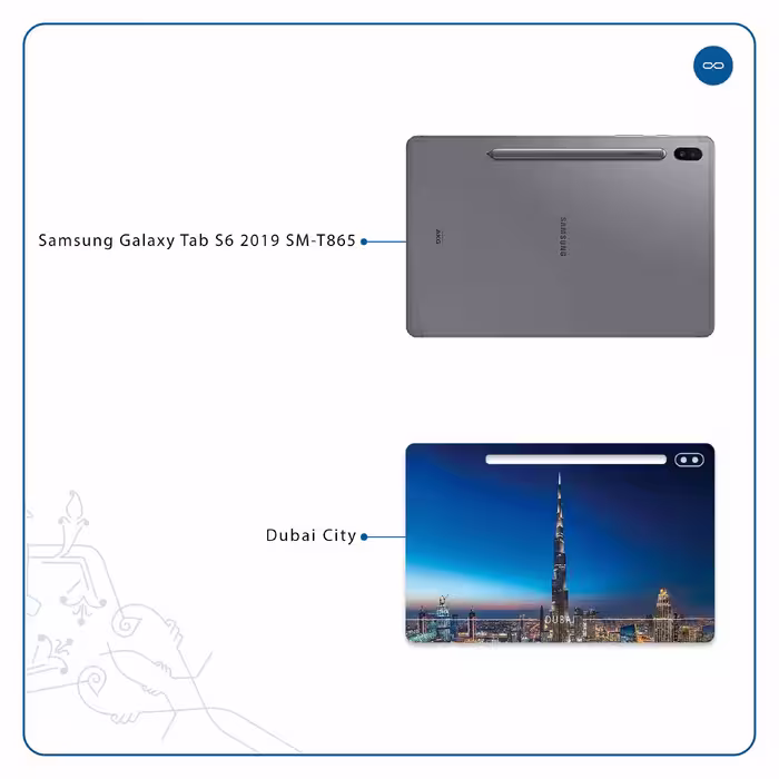 برچسب پوششی ماهوت مدل Dubai City مناسب برای تبلت سامسونگ Galaxy Tab S6 2019 SM-T865