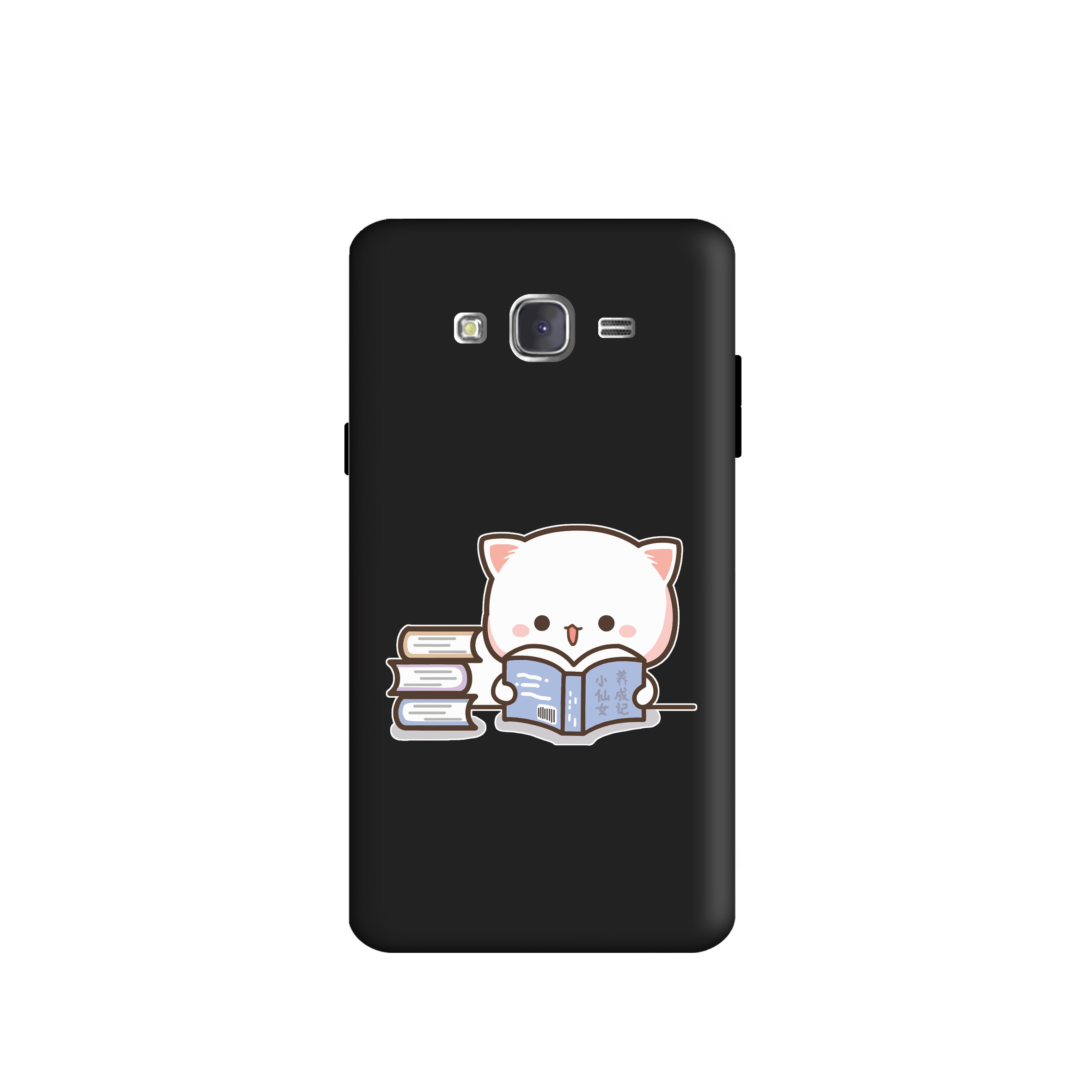 کاور طرح گربه و کتاب کد u2892 مناسب برای گوشی موبایل سامسونگ Galaxy J3 2015 / J3 2016
