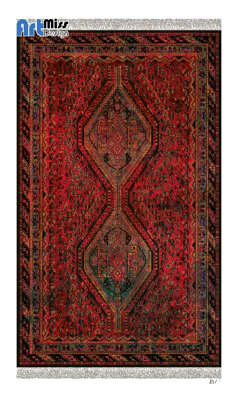 قالیچه درجه1 در ابعاد متنوع با ترمز فرش زمینه قرمز سنتی