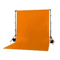 فون عکاسی (پرده عکاسی) نارنجی 5×3 پارچه‌ شطرنجی سوزنی