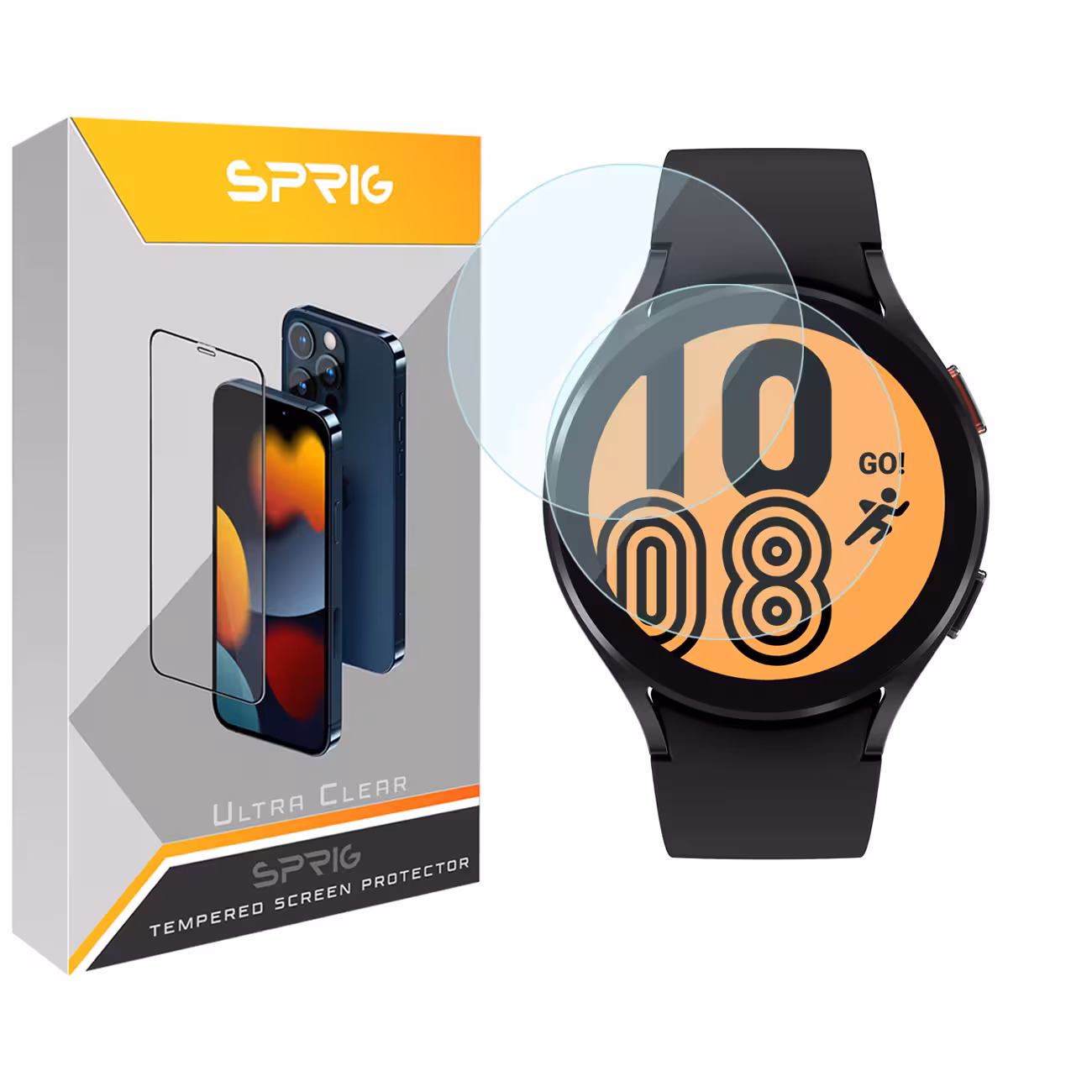 محافظ صفحه نمایش  اسپریگ مدل SPG مناسب برای ساعت هوشمند سامسونگ Galaxy Watch 4 44mm بسته دو عددی