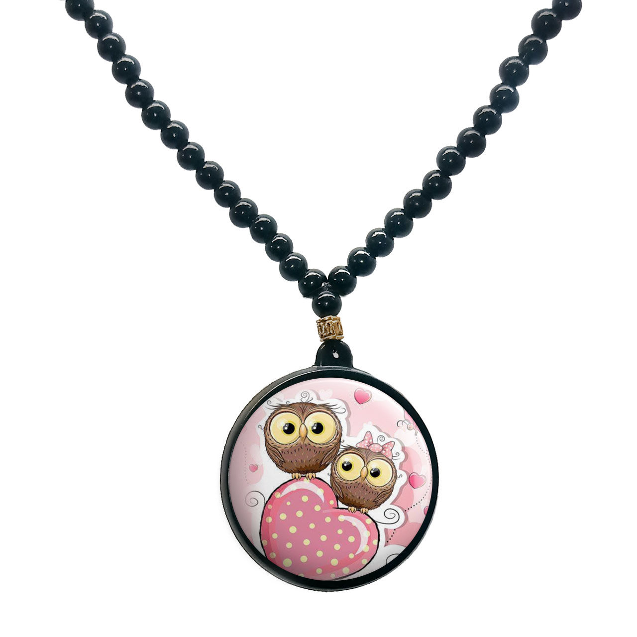 گردنبند پرمانه طرح عاشقانه کد pmd.7074 مدل دو طرفه