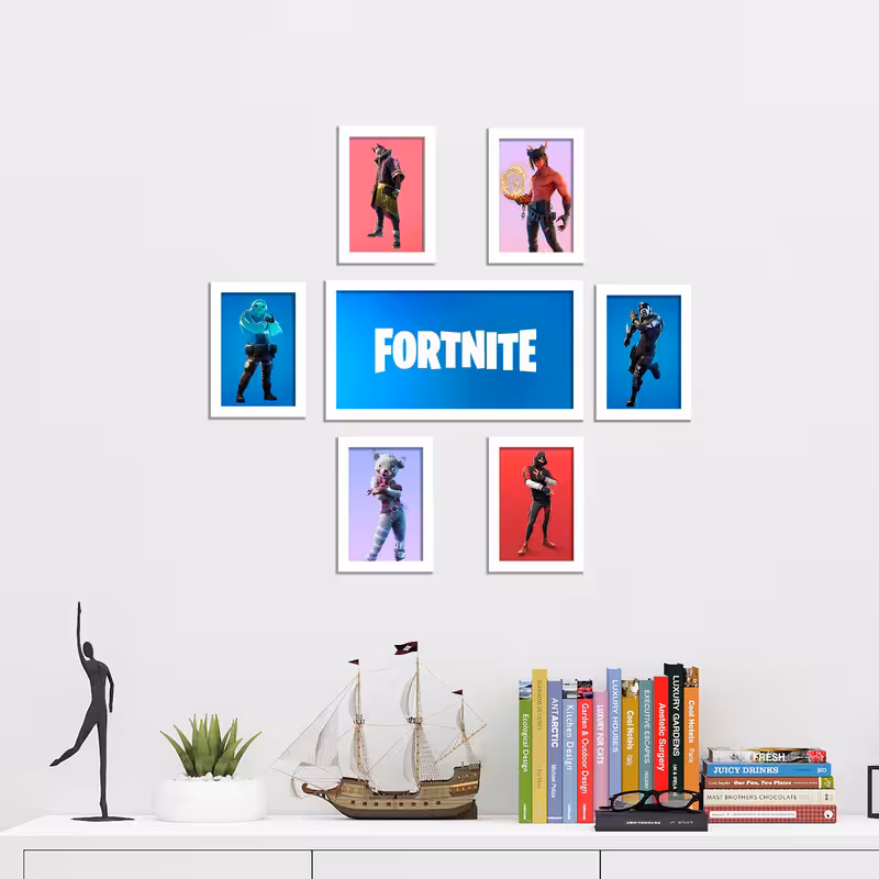 تابلو طرح FORTNITE مجموعه 7 عددی | دنیای قاب