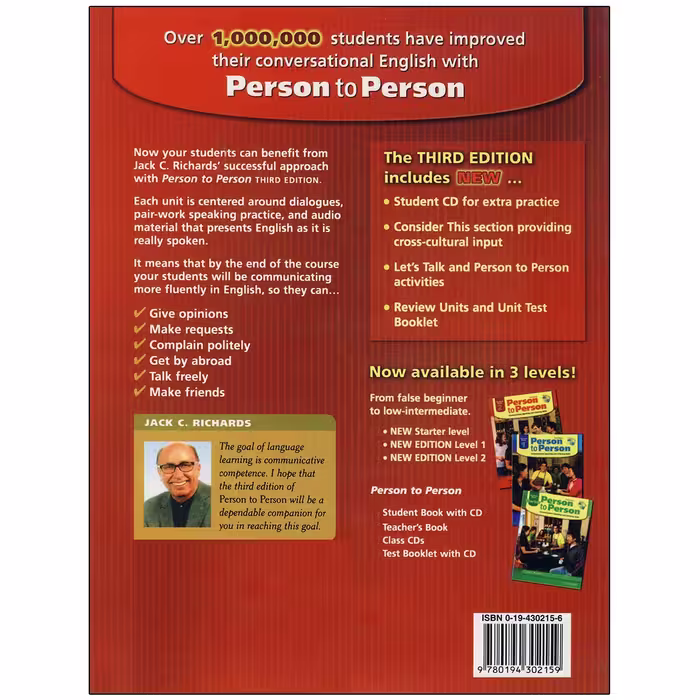 کتاب Person to Person 2 اثر Jack C. Richards انتشارات اکسفورد 