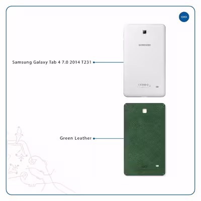 برچسب پوششی ماهوت مدل Green-Leather مناسب برای تبلت سامسونگ Galaxy Tab 4 7.0 2014 T231