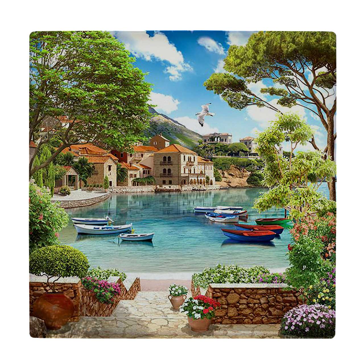 کاشی کارنیلا طرح نقاشی ساحلی در اروپا کد wkk3523