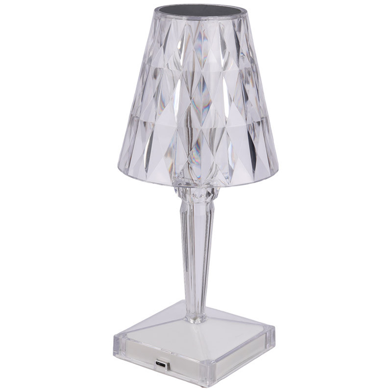 چراغ خواب Touch Lamp طرح آباژور کریستالی   ریموت کنترل