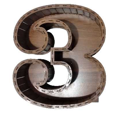 جعبه هدیه مدل عدد انگلیسی 3 کدb29