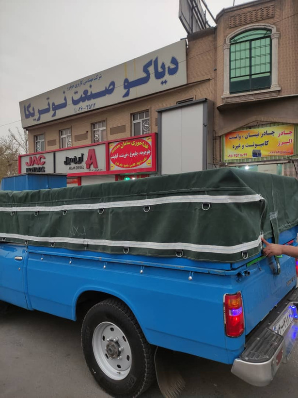 چادر برزنتی نیسان وانت سایز 3×4 9 لایه اصلی درجه یک ضخامت بالا Chador neysan