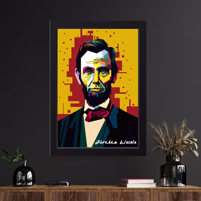 تابلو مدل آبراهام لینکلن Abraham Lincoln کد m2645-b