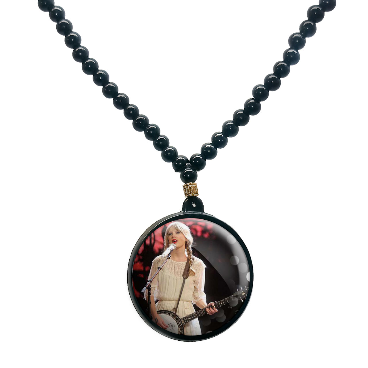 گردنبند پرمانه طرح تیلور سویفت کد pmd.2850 مدل دو طرفه