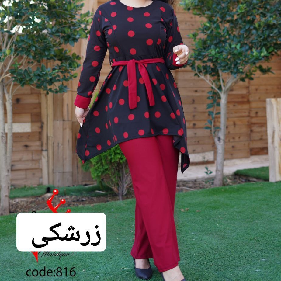 تونیک و شلوار زنانه مدل توپی استین دار ارسال رایگان