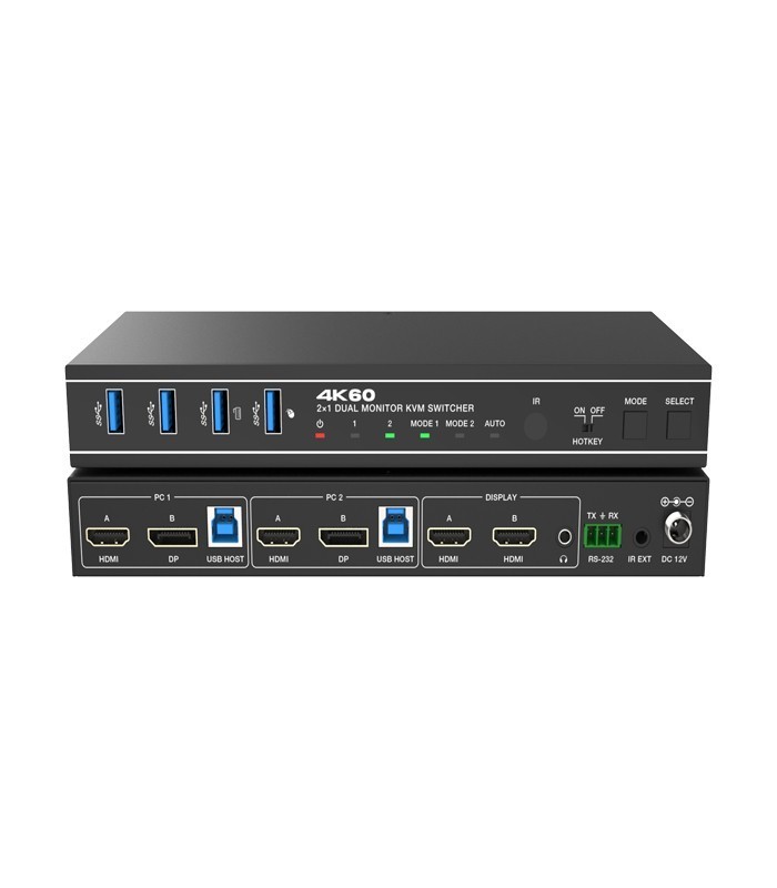 سوییچ KVM دو پورت HDMI , DISPLAY مدل FN-K3D21