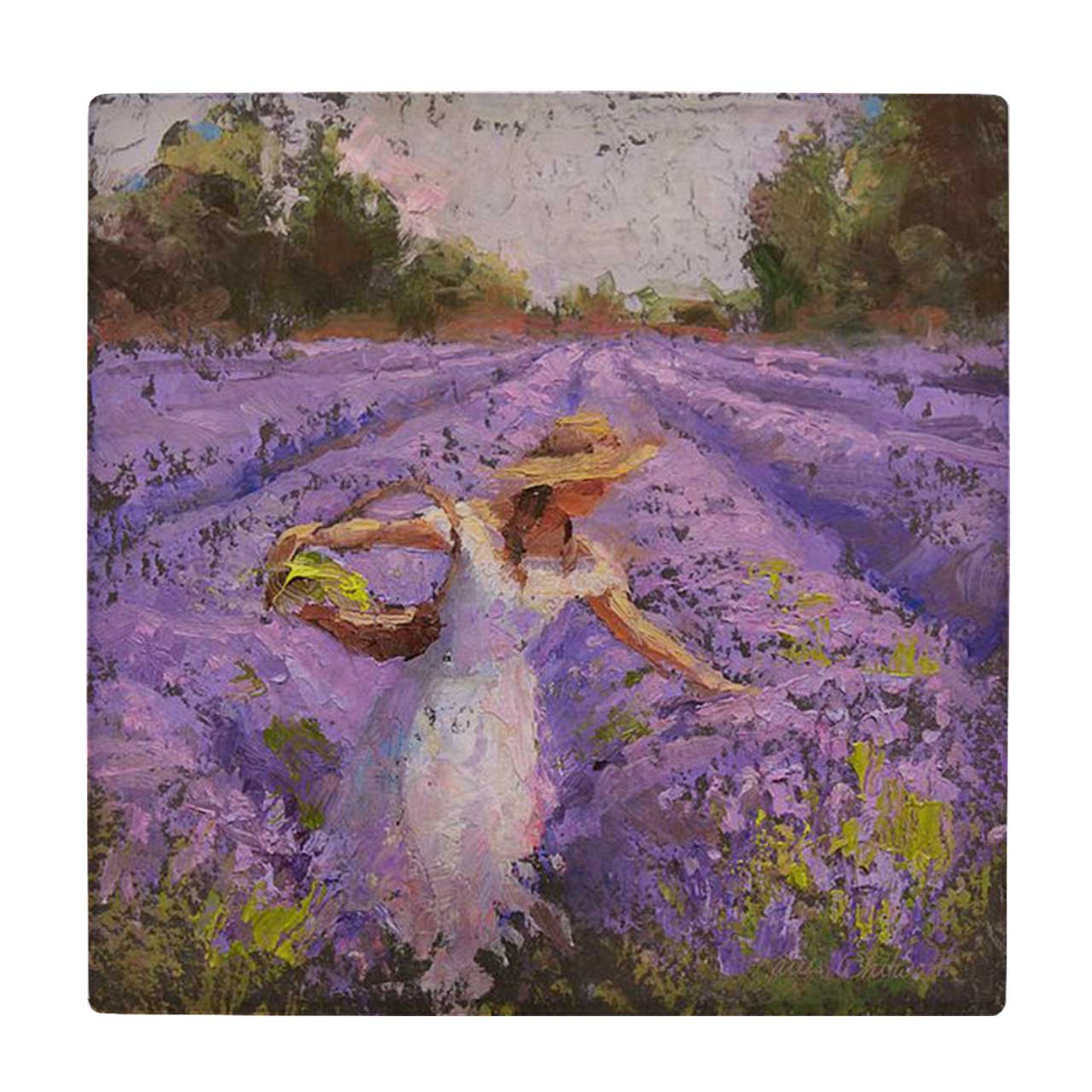 زیر لیوانی طرح بانو در دشت گل کد    3864980_1993