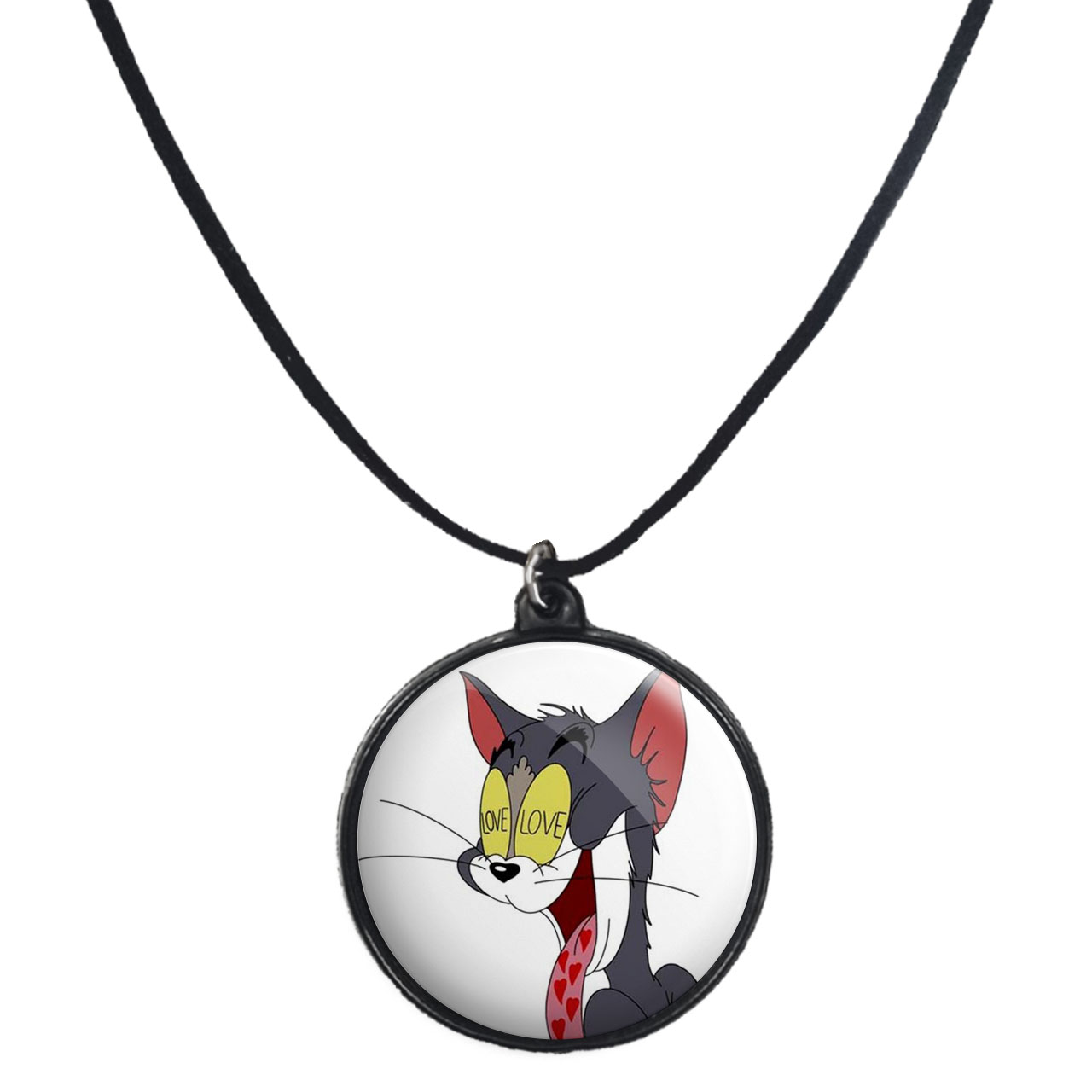 گردنبند پرمانه طرح تام و جری کد pmb.10828 مدل دو طرفه