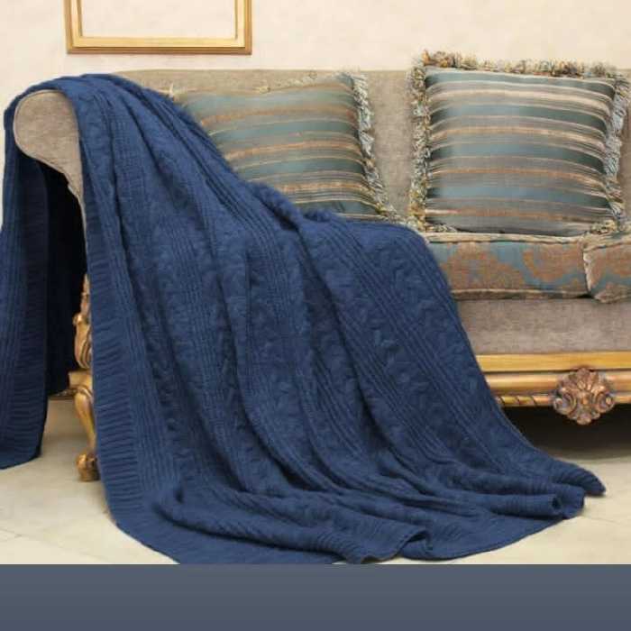 شال مبل طرح بافتنی سایز 140x180 سانتی متر