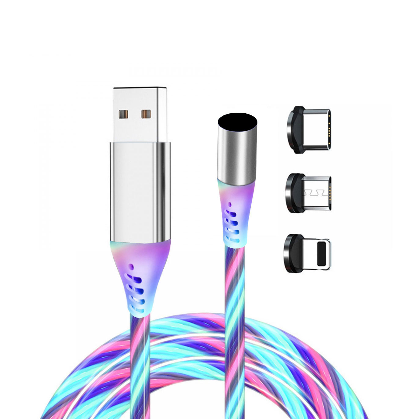 کابل تبدیل USB به MicroUSB/USB-C/لایتنینگ مدل M1A3 طول 1 متر