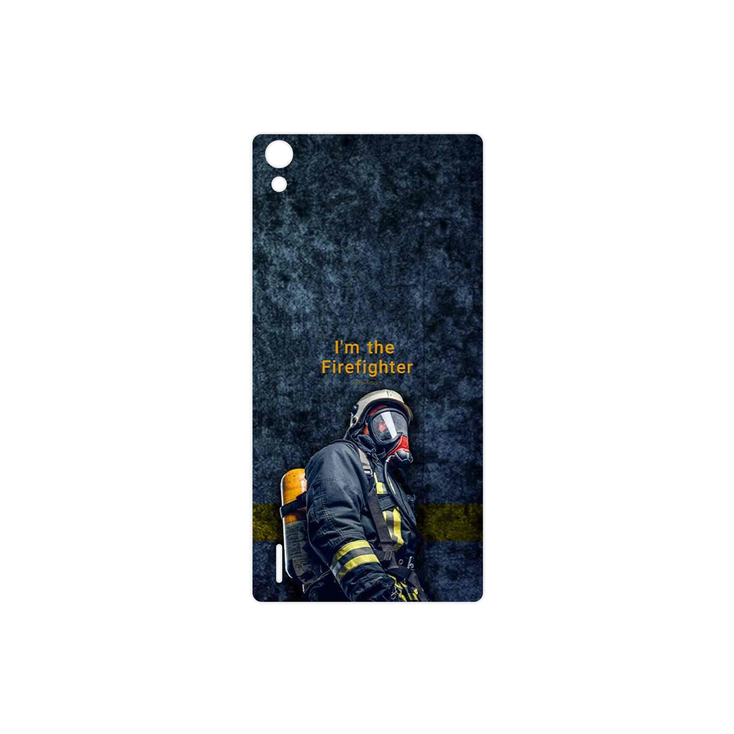 برچسب پوششی ماهوت مدل Firefighter مناسب برای گوشی موبایل هوآوی Ascend P7