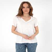 تیشرت زنانه کرم پیرکاردین - فروشگاه لباس شهرمون