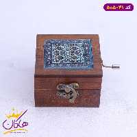 جعبه موزیکال چوبی طرح گل آبی | 505/41