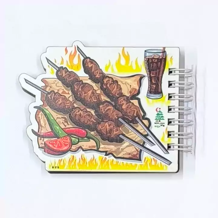 دفترچه یادداشت چوبی طرح خوراکی