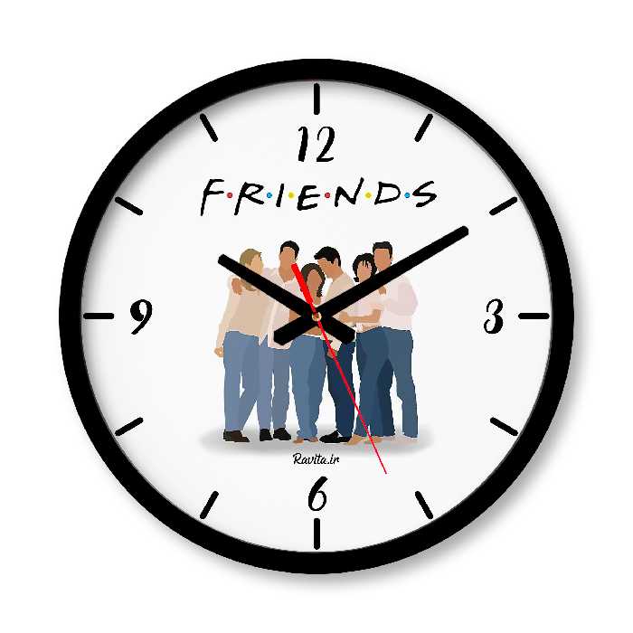 ساعت دیواری بزرگ راویتا طرح فرندز کد 3611