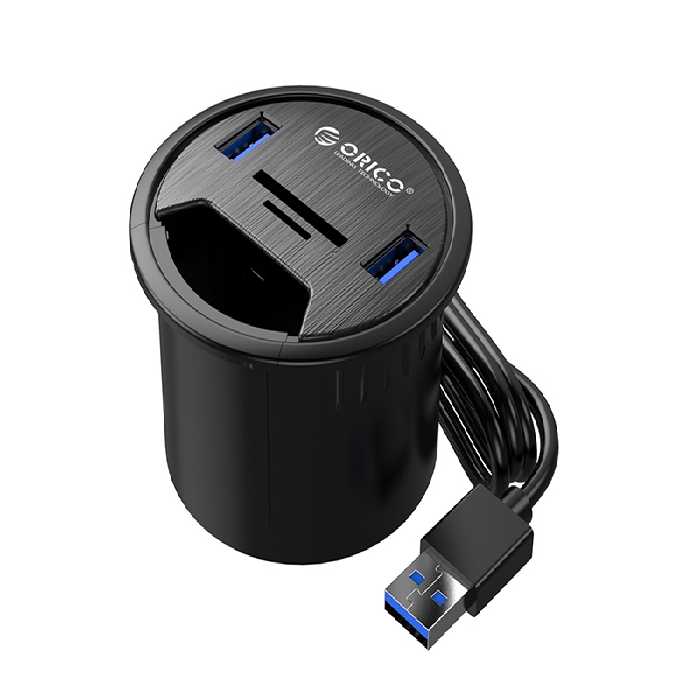 هاب USB  و کارت خوان رومیزی چند کاره اوریکو  ORICO-DESK-2UST Multi-Function Desktop Grommet