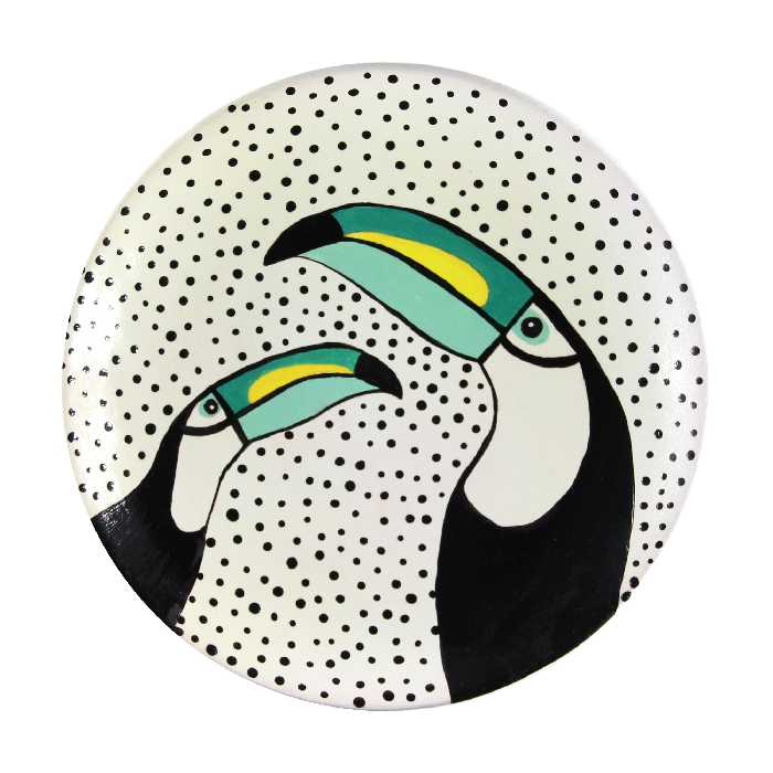 بشقاب دیوارکوب سفالی کد SN-1-25-19