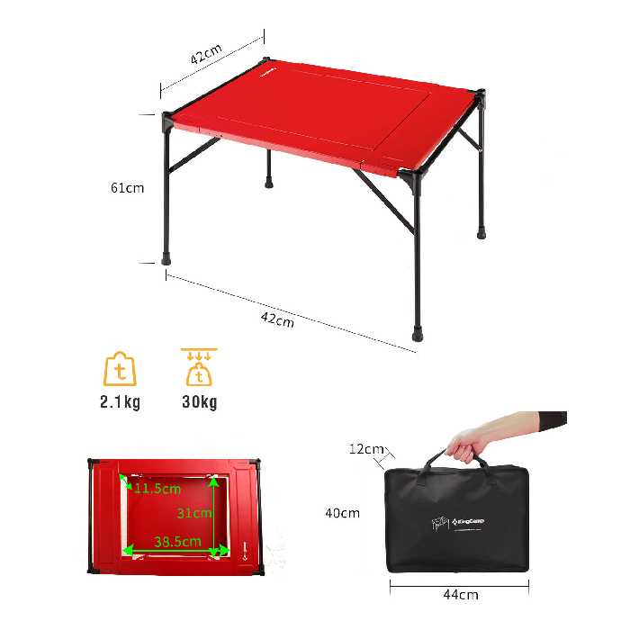 میز سفری تاشو کینگ کمپ مدل KC1911