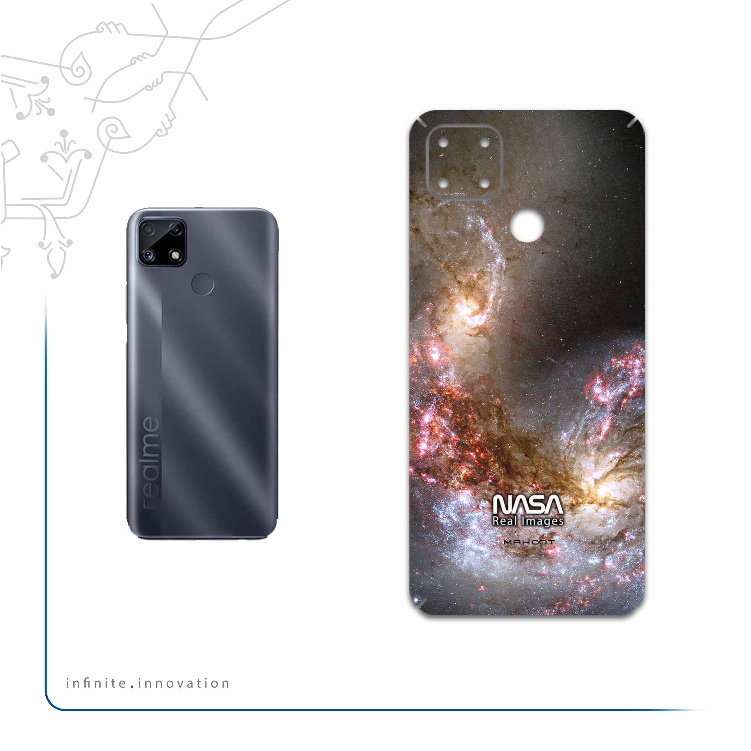 برچسب پوششی ماهوت مدل Universe-by-NASA-5 مناسب برای گوشی موبایل ریلمی C25s