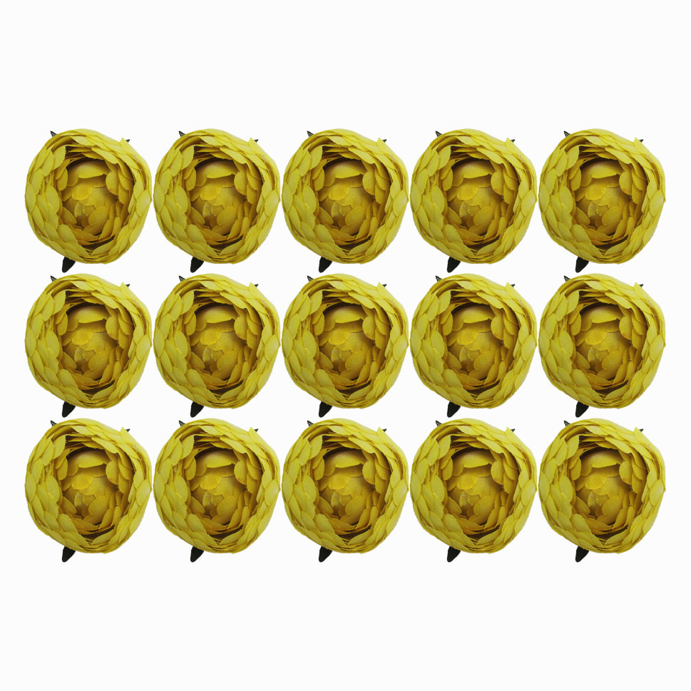 گل مصنوعی مدل سرگل پیونی بزرگ بسته 15 عددی