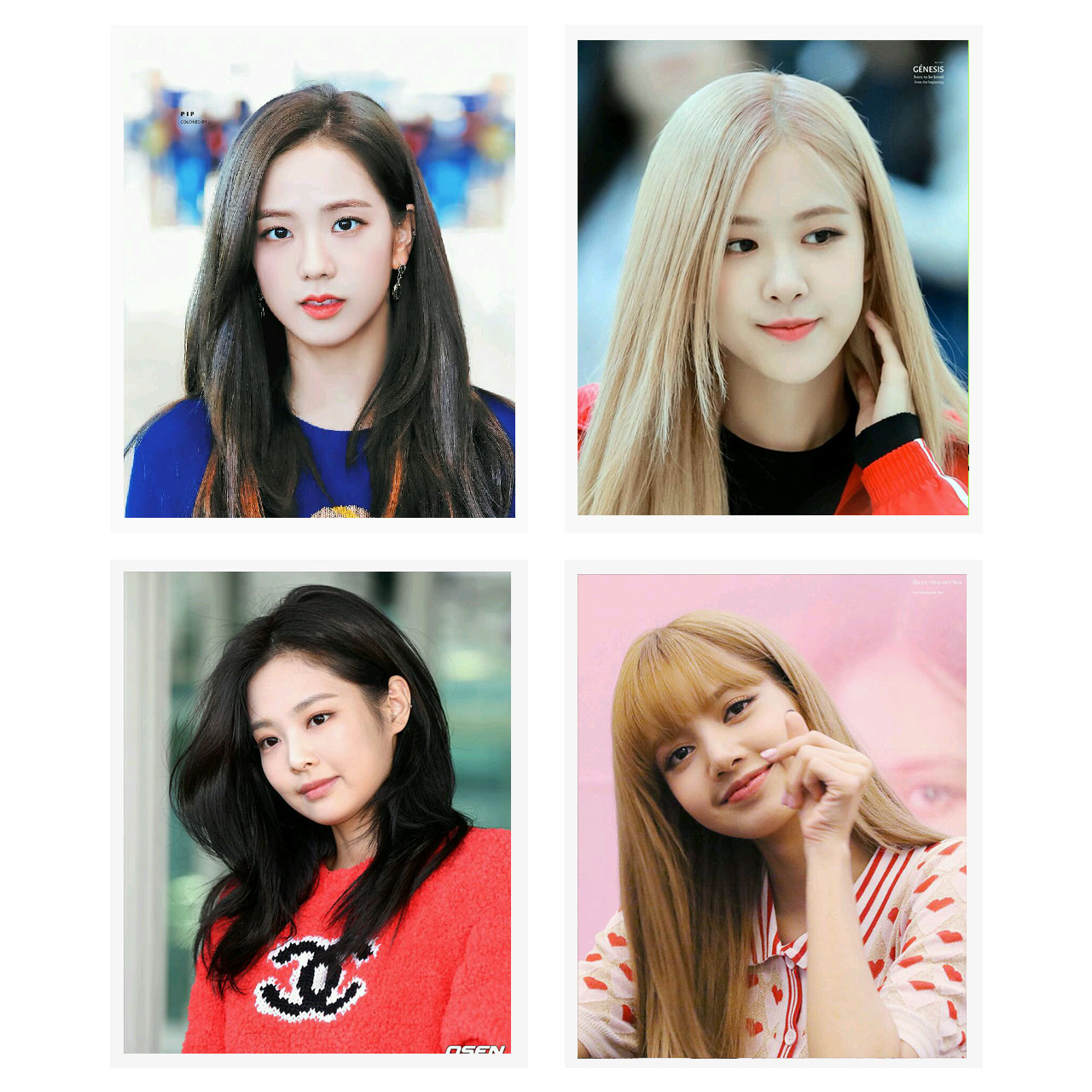 آویز تزیینی طرح بلک پینک مدل b مجموعه 4 عددی