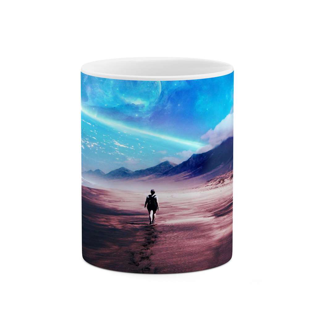 ماگ طرح مرد تنها  مدل mgp13675