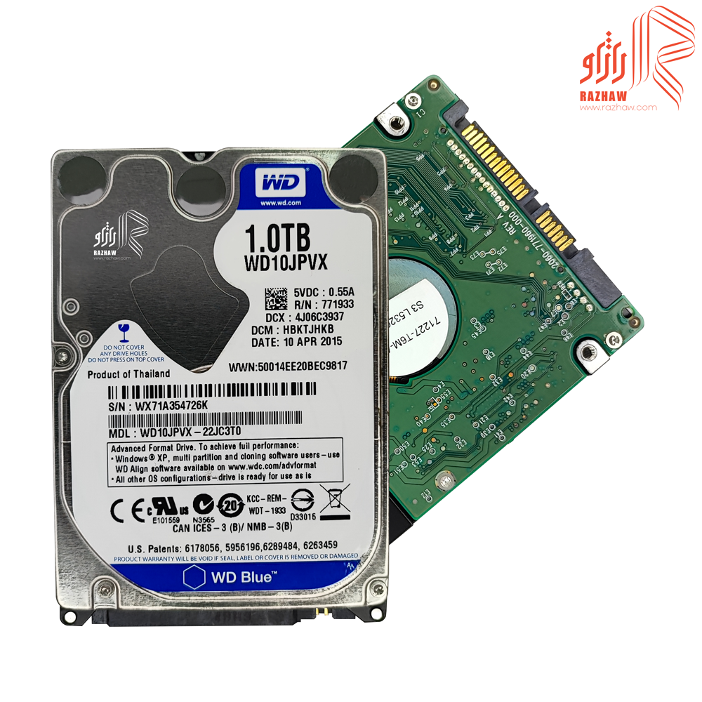 هارددیسک اینترنال لپ تاپ وسترن دیجیتال مدل blue WD10JPVX ظرفیت 1 ترابایت