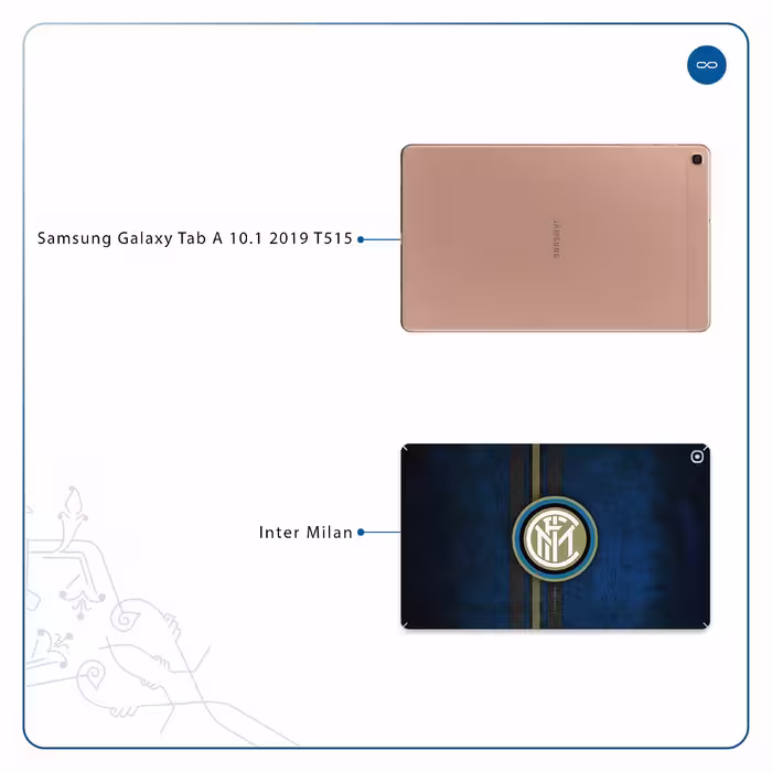 برچسب پوششی ماهوت مدل Inter-Milan مناسب برای تبلت سامسونگ Galaxy Tab A 10.1 2019 T515