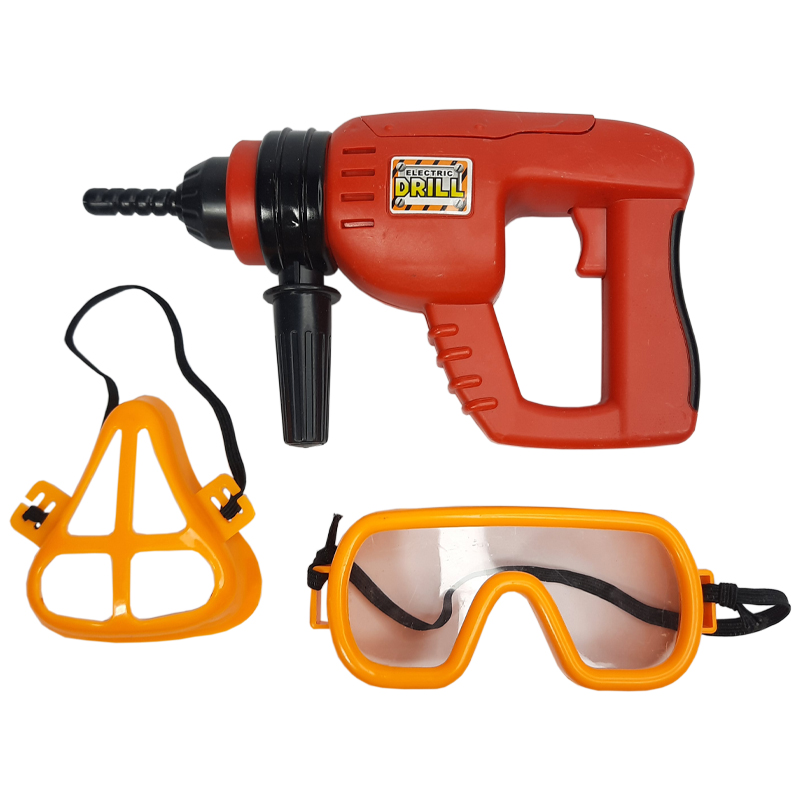ست اسباب بازی ابزار مدل دریل به همراه عینک