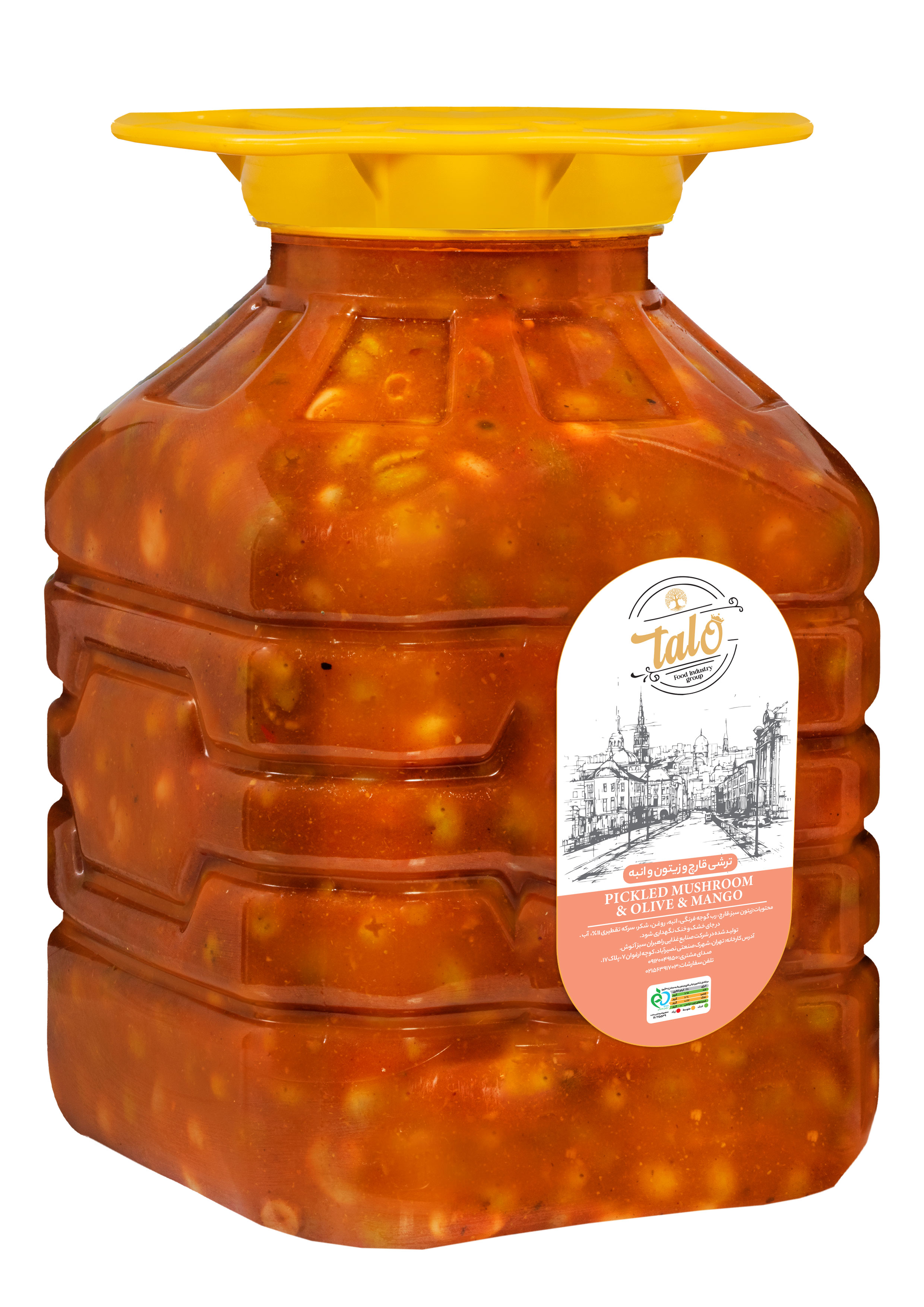 ترشی قارچ و زیتون و انبه پت تالو