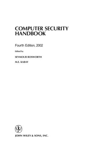 خرید و دانلود نسخه کامل کتاب Computer Security Handbook