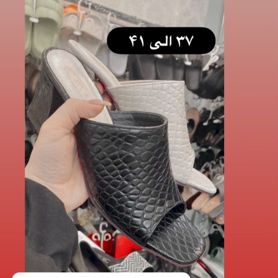 صندل مجلسی صندل نگین دار دمپایی شیک کلبه صندل سایز 37 الی 41 رنگ مشکی نقره ای سفید