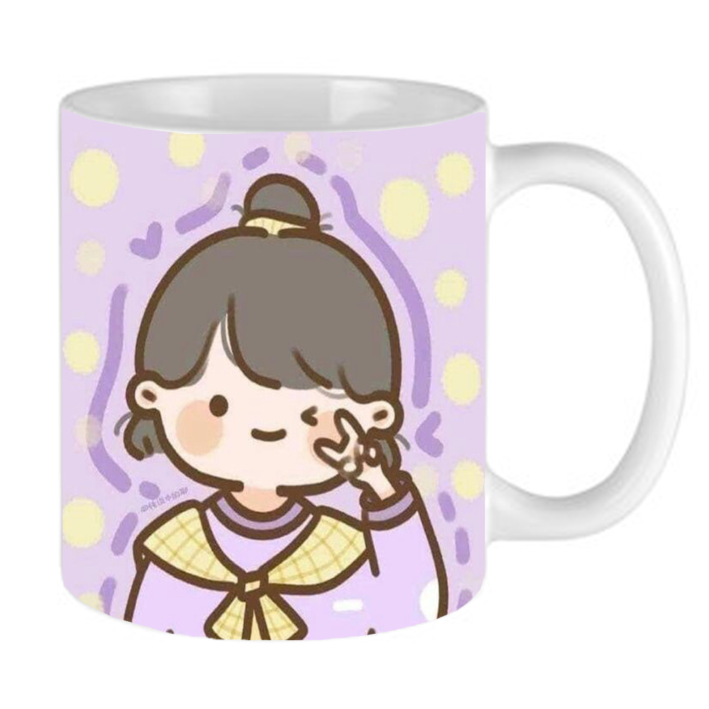 ماگ طرح دختر انیمه کیوت مدل MLS7520